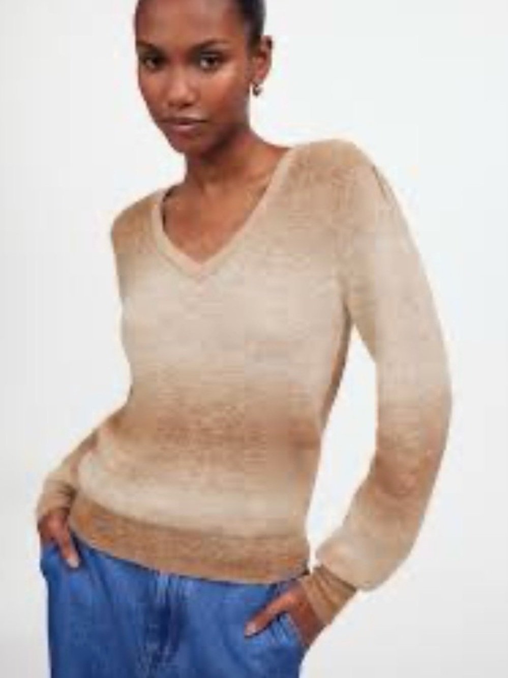 Madewell Alpaca-Blend Deep V-Neck Sweater
